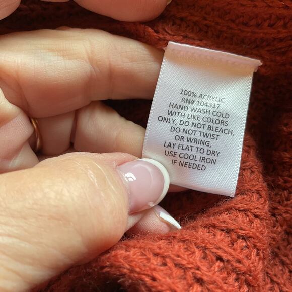 Derek Heart Rust Brown Open Front Distressed edges Long XL - Picture 7 of 9